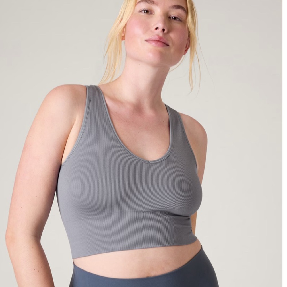 NWOT Athleta Aurora Seamless Crop Rib Tank